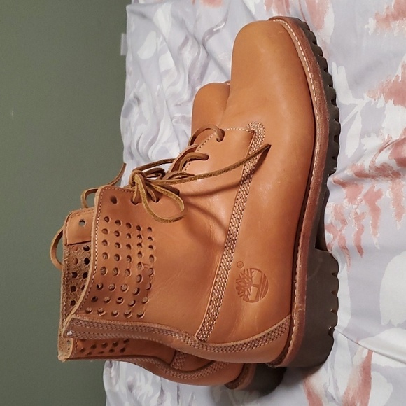 Timberland X Horween 6-in Premium Perforated Collar Bare Naked A1BBJ - Picture 3 of 10